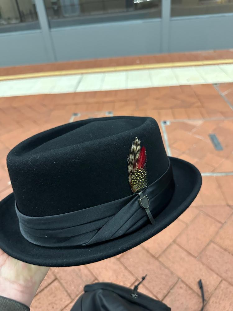 Unisex Stout Pork Pie in Black/Black – Brixton