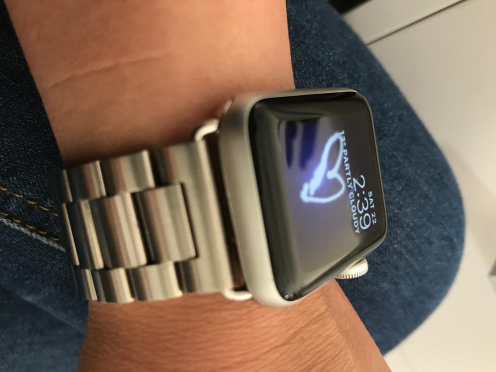 Silver Classic Stainless Steel Loop Apple Watch Bands Australia OzStraps