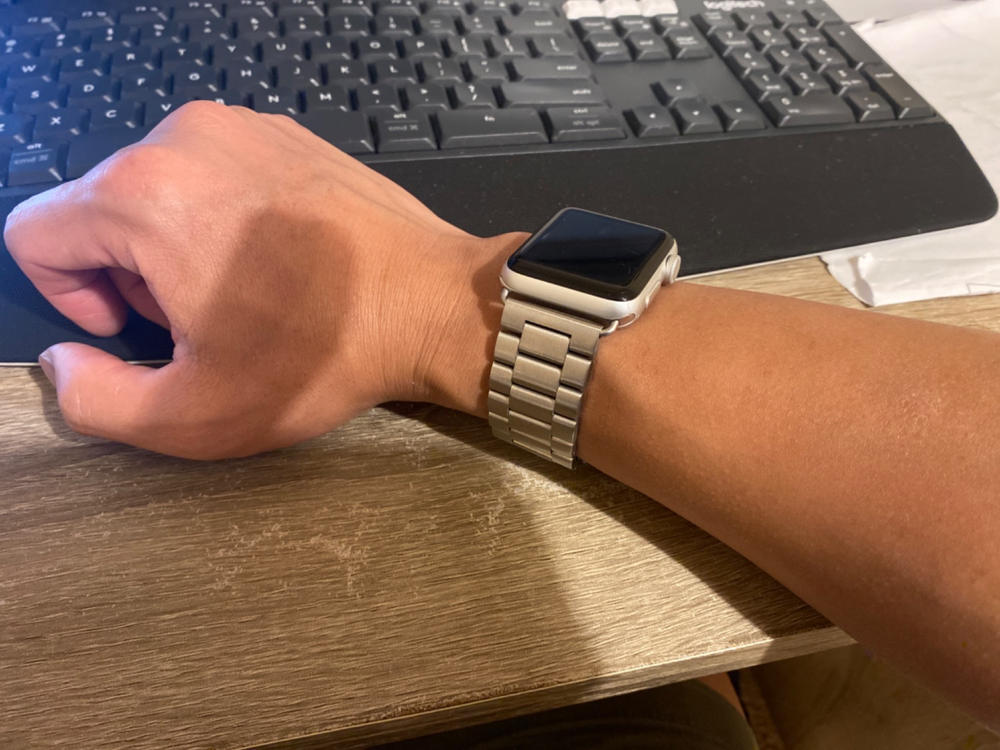 Silver Classic Stainless Steel Loop Apple Watch Bands Australia OzStraps