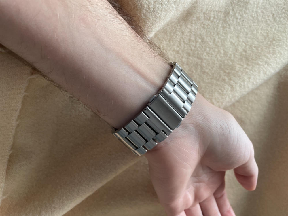 Silver Classic Stainless Steel Loop Apple Watch Bands Australia OzStraps
