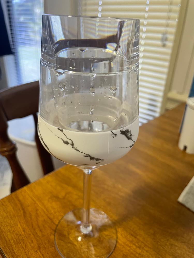 Stemmed Wine FREEZE in Marble, Set of 2 - Customer Photo From Sue Belford
