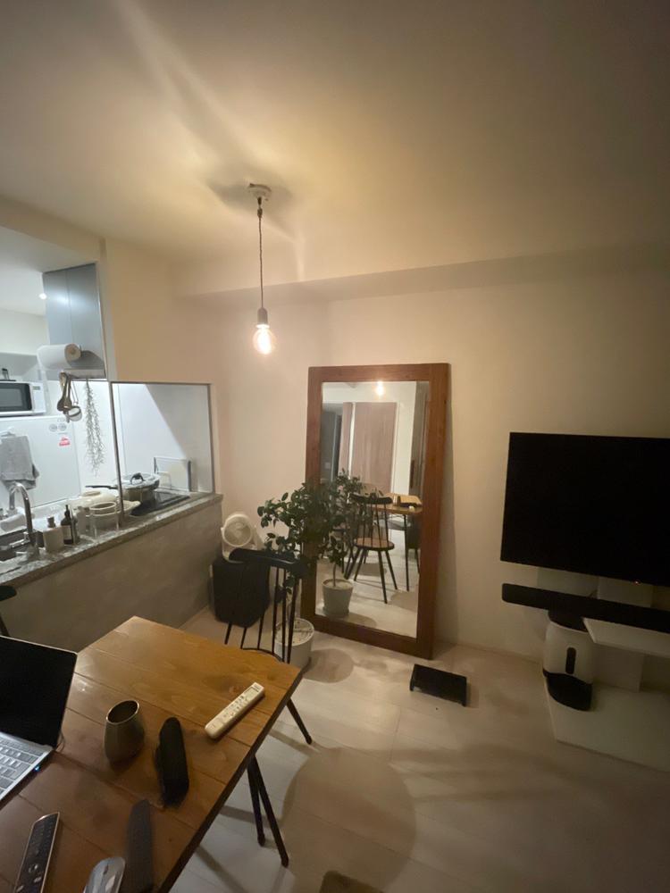 くもさん用☆KANADEMONO チーク無垢材 ヴィンテージミラー 90