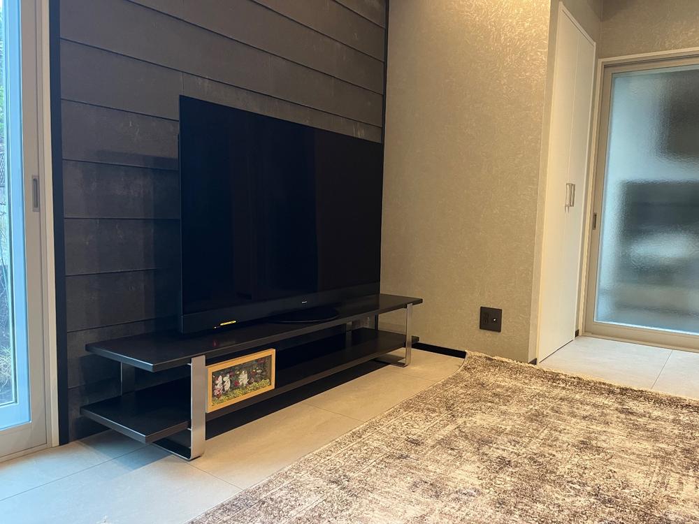 THE TV BOARD / LOW TABLE ラバーウッド ブラックブラウン × Stainless