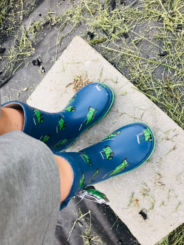 Tractor Ted Navy Welly Boots - Customer Photo From Mildred Johns