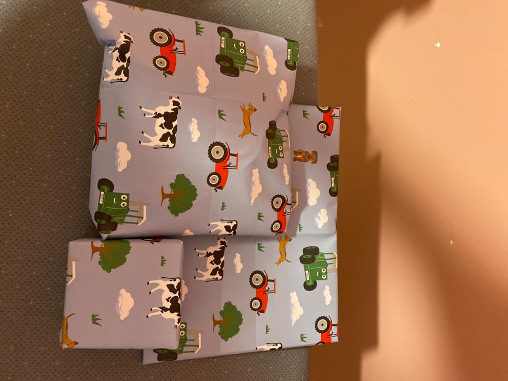 Tractor Ted Wrapping Paper & Gift Tag Set - Customer Photo From Mary King