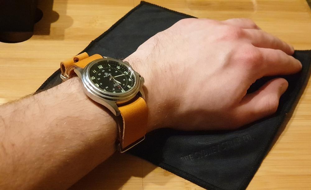 LUX LEATHER LIGHT BROWN NATO - Customer Photo From Gleb Panfilov