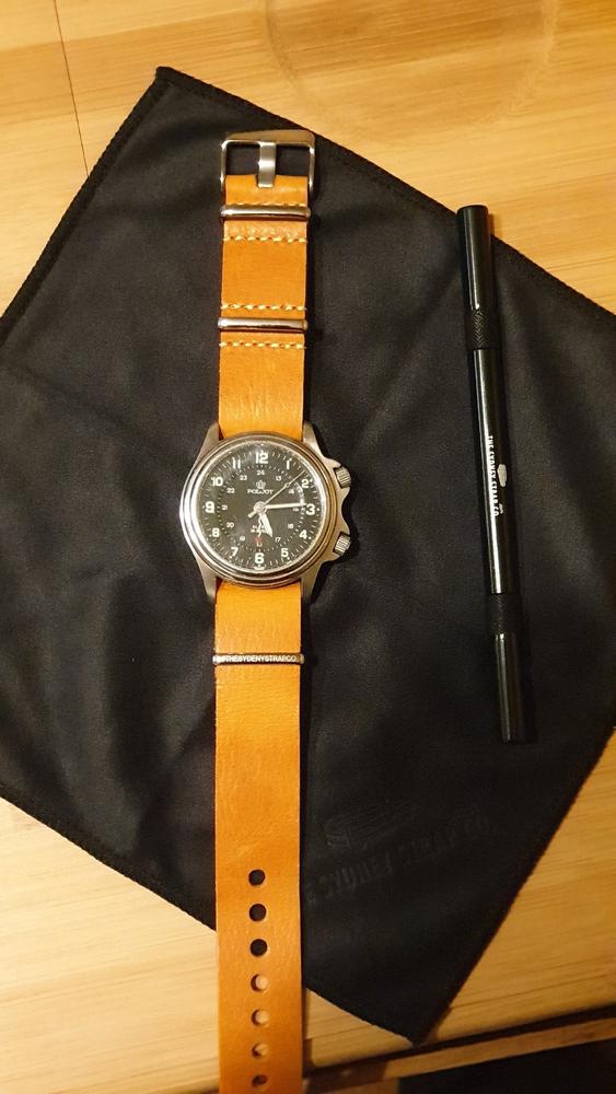 LUX LEATHER LIGHT BROWN NATO - Customer Photo From Gleb Panfilov