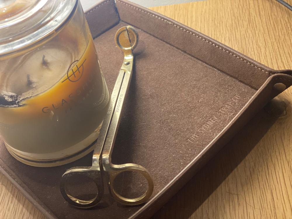 Brown Suede Valet Tray - Customer Photo From Nicholas ROLFE