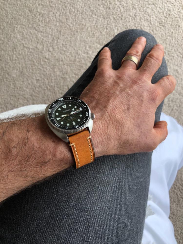 ITALIAN LIGHT BROWN LEATHER - Customer Photo From Travis S.