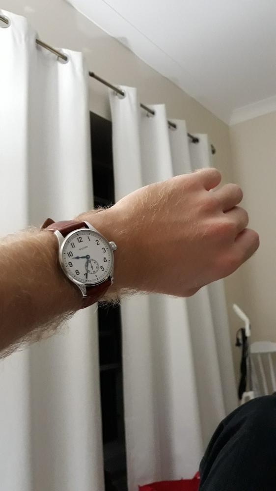 CALF CROCO LIGHT BROWN - Customer Photo From Callum B.