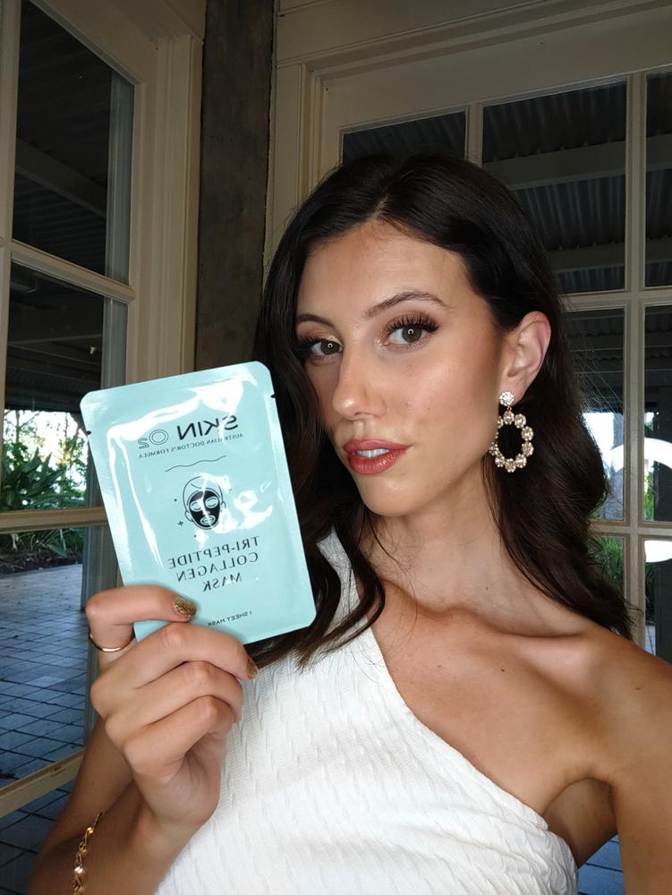 Tri-Peptide Collagen Sheet Mask - Customer Photo From Nicole Papadimas