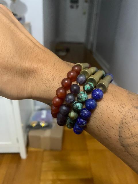 Matte African Turquoise Bracelet - Customer Photo From Eric