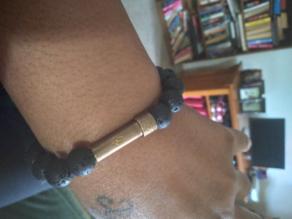 Black Lava Rock Intention Bracelet - Customer Photo From Sierra B.