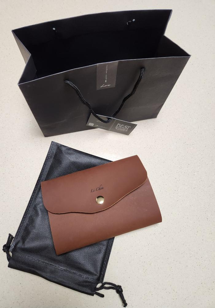 Leather Notebook / Journal - Clutch Design - Customer Photo From Loong Mark