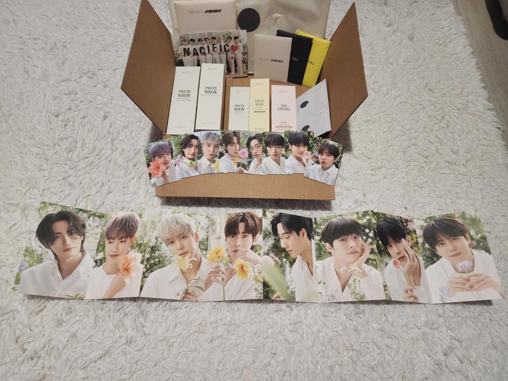 NACIFIC x ATEEZ Floral Set with OT8 Photocards and Special Merch 