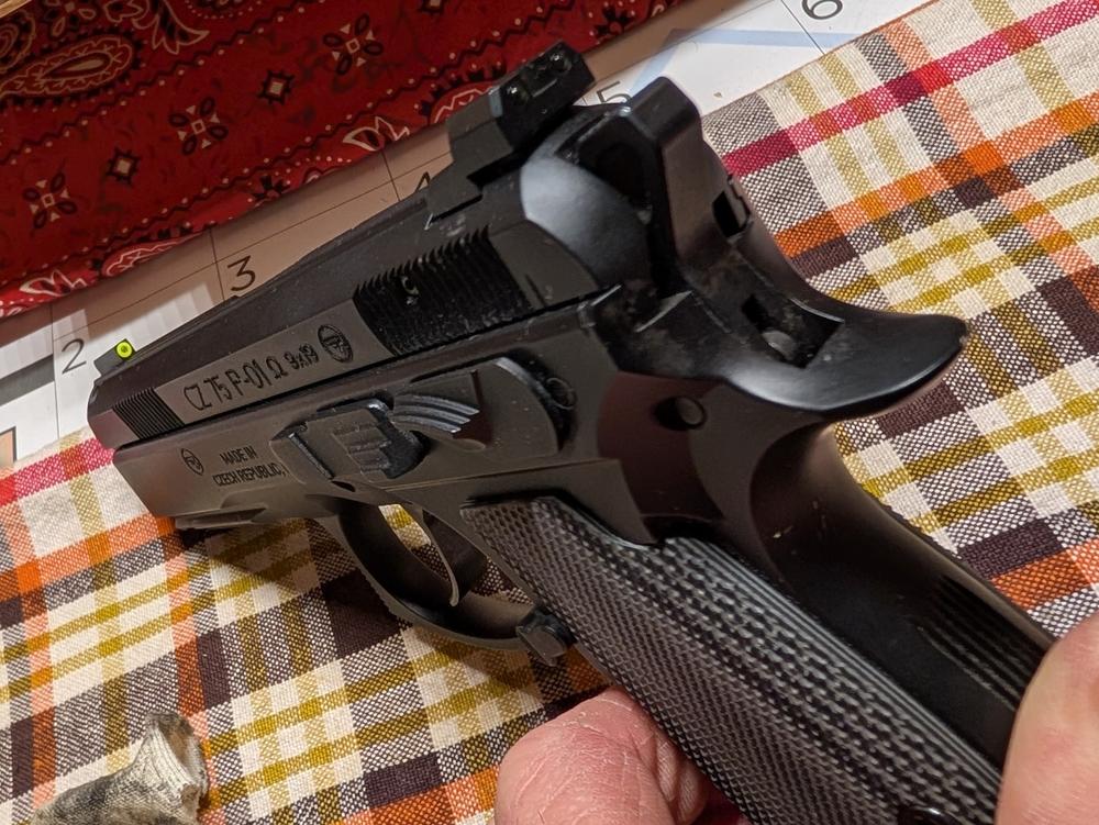 NIGHT FISION TRITIUM NIGHT SIGHTS FOR CZ-USA - Customer Photo From Brian Epps