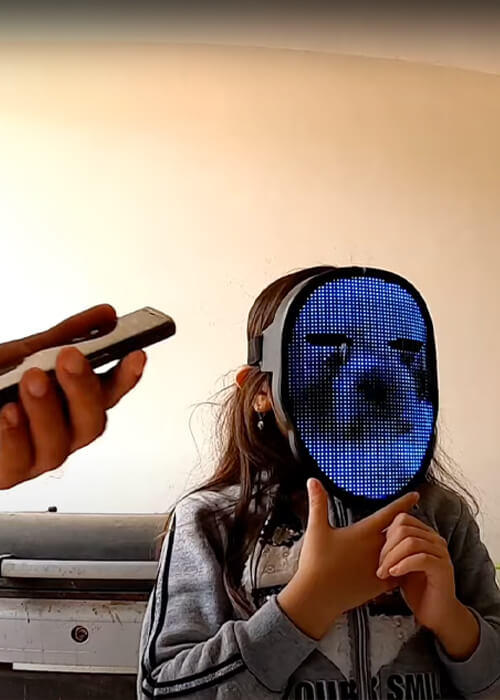 LED Face Changing Smart Mask - Customer Photo From Michael De Stefano