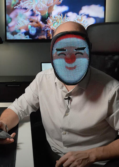 LED Face Changing Smart Mask - Customer Photo From Matthew Szczesny