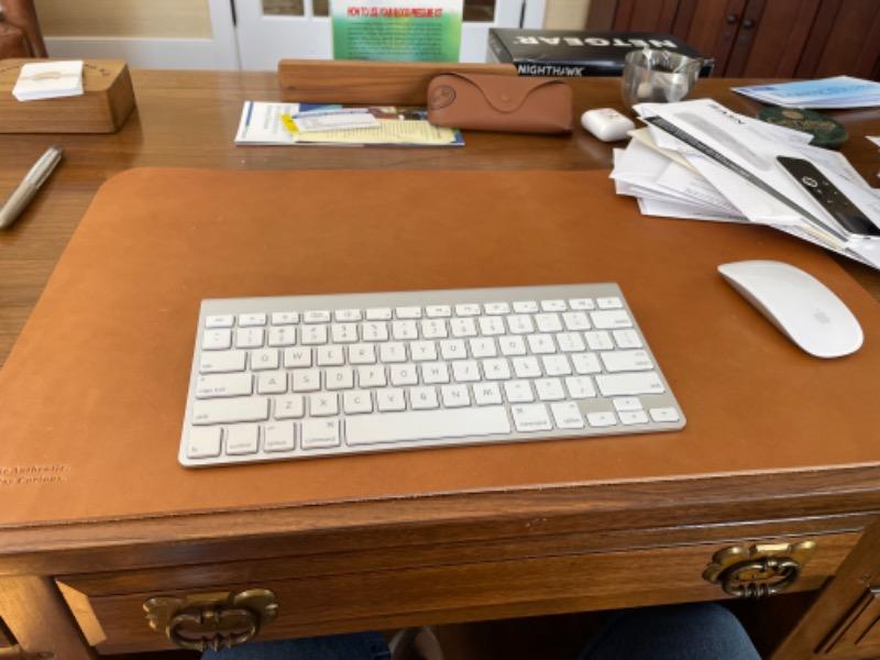 Leather Desk Pad Black - Handmade in Spain - Café Leather