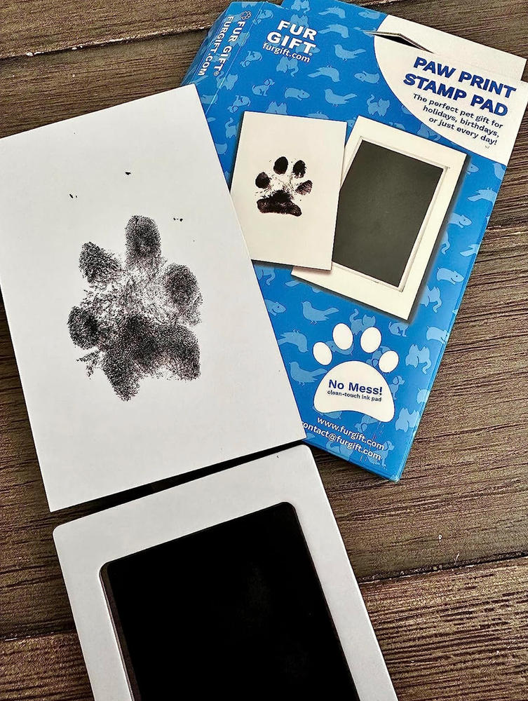 FUR GIFT Paw Print Stamp Pad, 100% Pet Safe, Pet Paw Print Kit, No-Mess Ink  Pad, Imprint Cards, Pet Memorial Keepsake, Dogs, Cats, Small Pets, Pet  Owner, Pet Memory Project, Nose Print