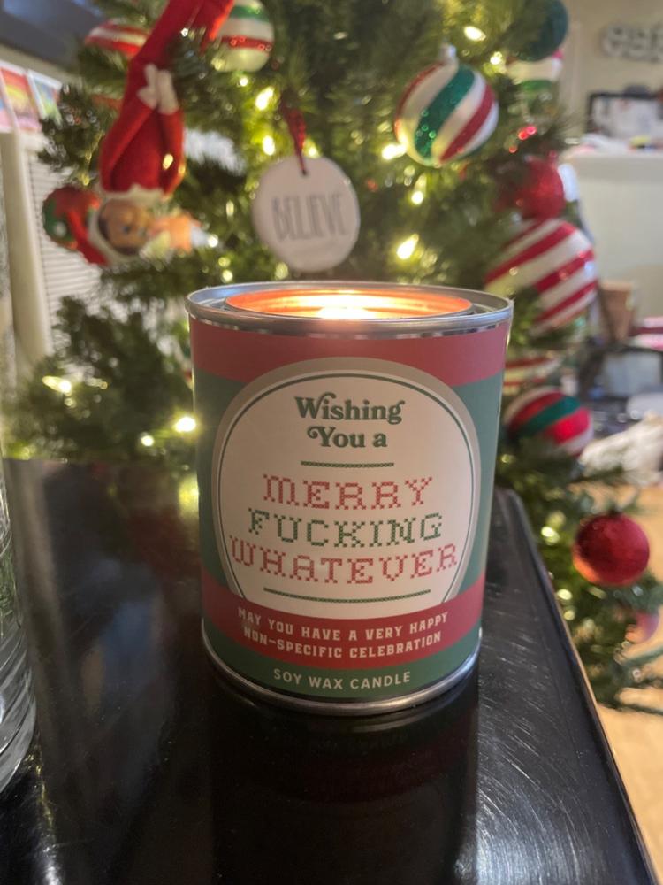 Merry Christmas & Shit Money Funny Candles