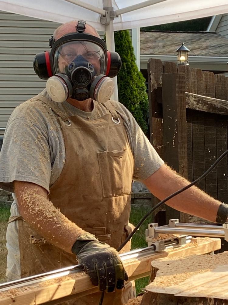 Heavy Duty Waxed Canvas Shop Apron Deluxe Edition (Brown) - Customer Photo From Roger Bayne