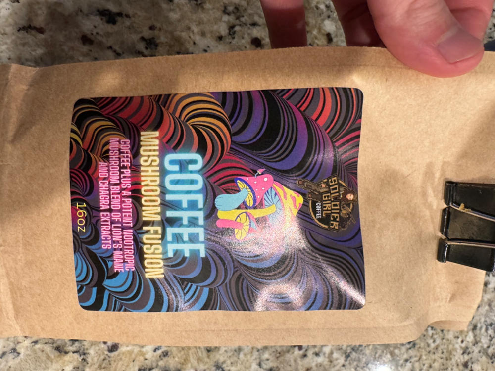 Mushroom Coffee Fusion - Lion’s Mane & Chaga 16oz - Customer Photo From Anthony Brooks