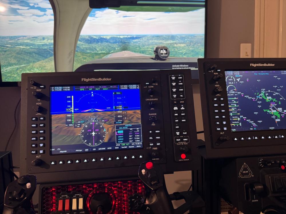 FlightSimBuilder G1000 Suite with Metal Stands - Customer Photo From collin Cothran