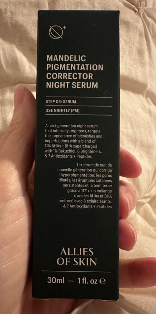 Mandelic Pigmentation Corrector Night Serum - Customer Photo From Anonymous