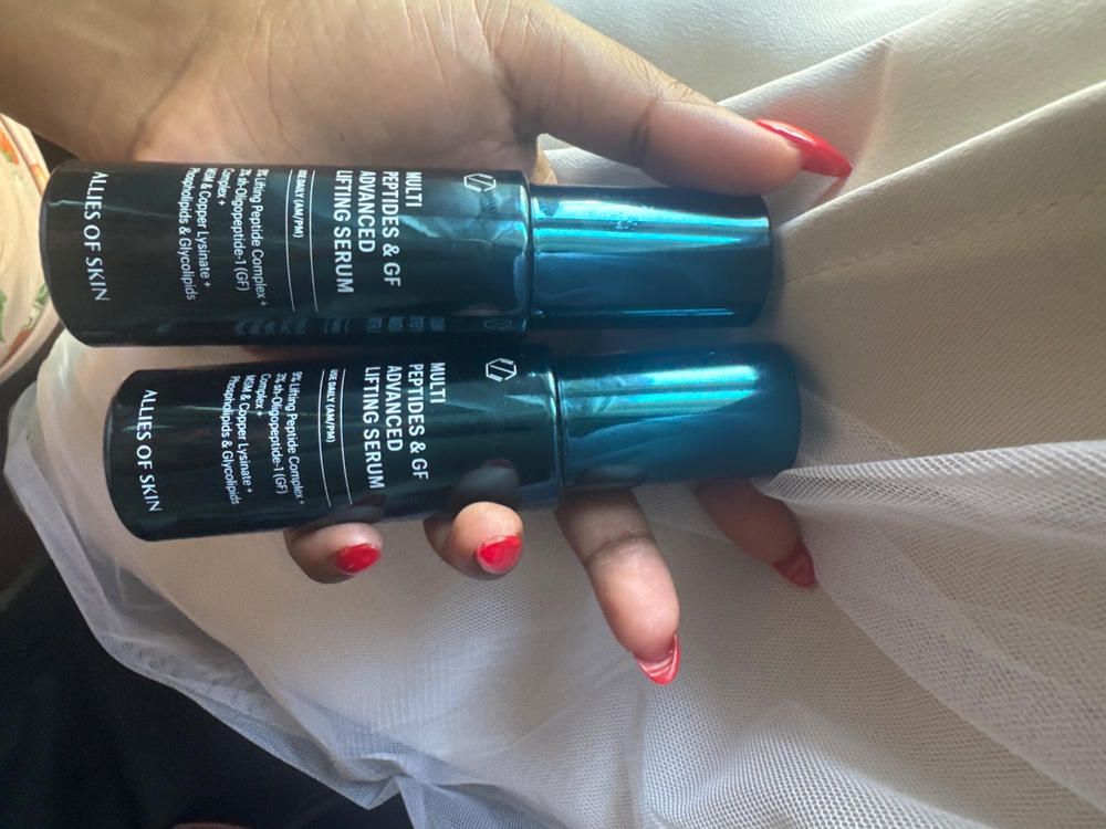 Deluxe Multi Peptides & GF (Growth Factor) Advanced Lifting Serum - Customer Photo From Anonymous