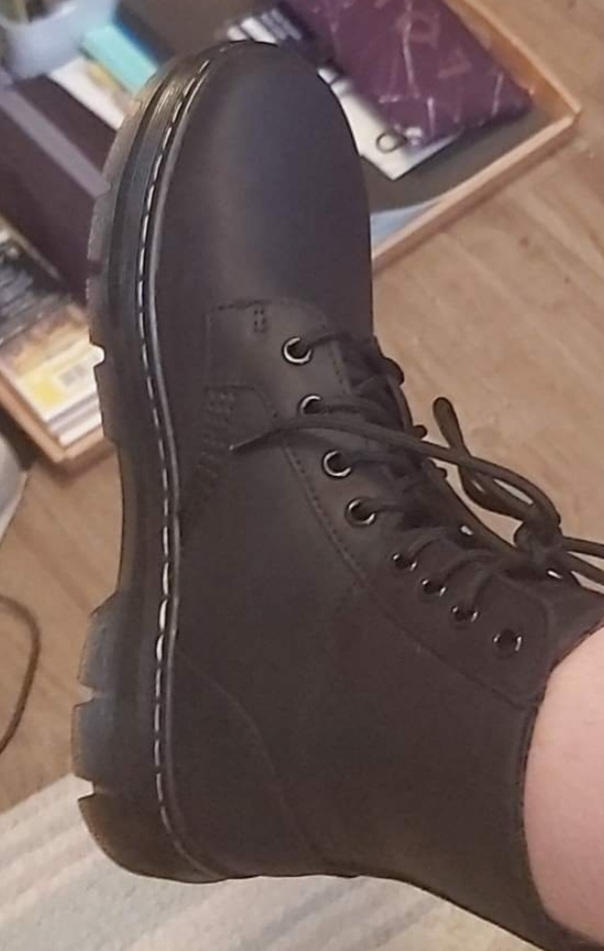 WOMENS DR MARTENS COMBS LEATHER BOOT - Customer Photo From Brenda B.