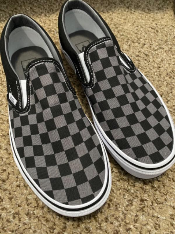 MENS VANS CLASSIC SLIP-ON CHECKERBOARD CANVAS SHOES - Customer Photo From Matthew M.