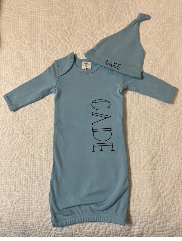 Unisex Long Sleeve Baby Gown - Customer Photo From Debra Shaver