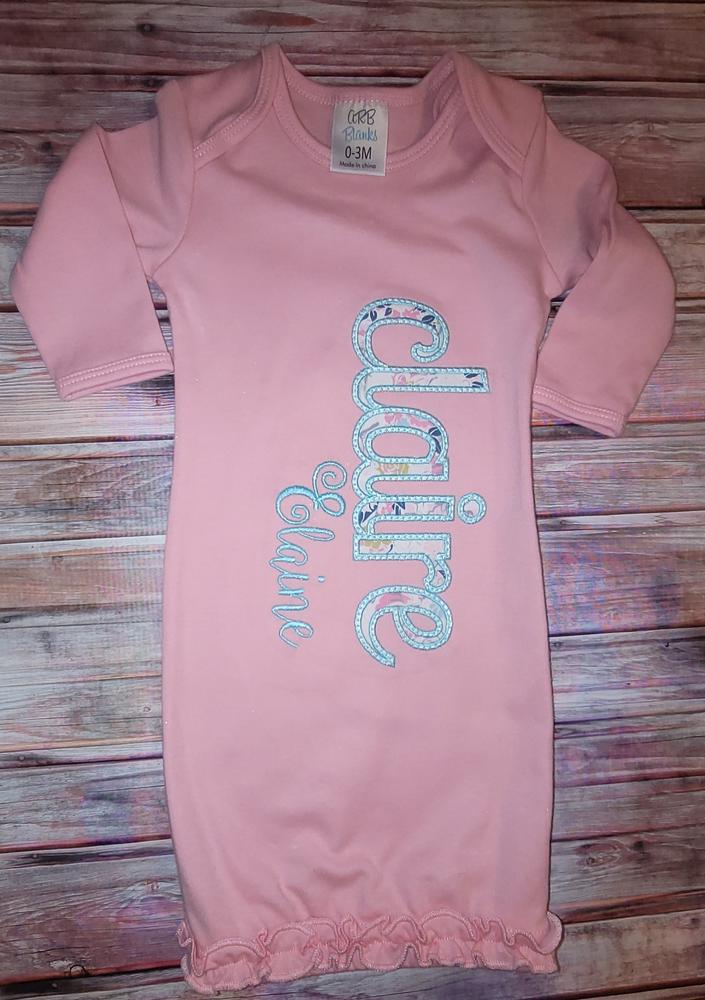 Ruffle Long Sleeve Baby Gown - Customer Photo From Shaunna Parnell