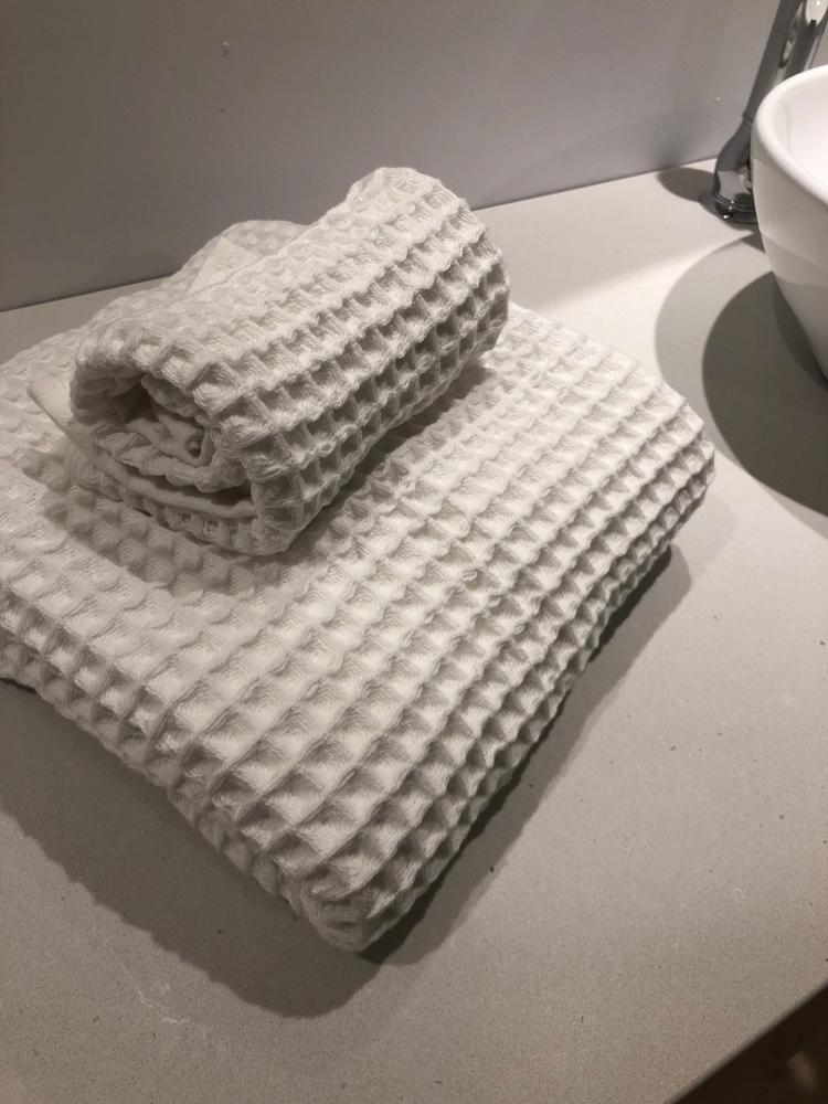 Towel waffle piqué, Sand, Face Towel