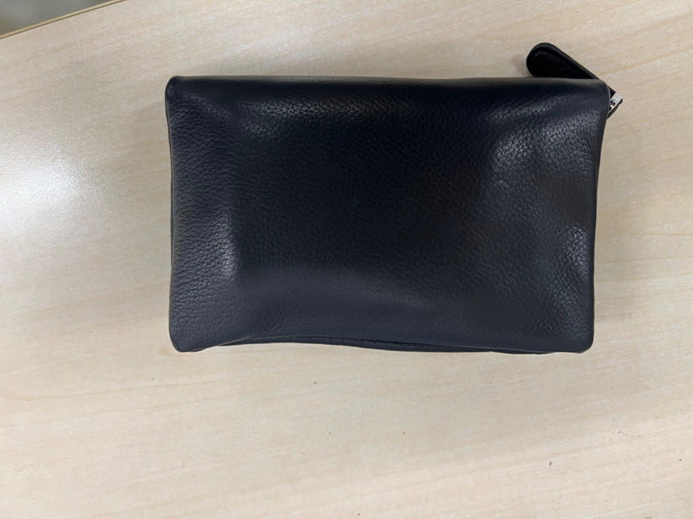 Zilda (ジルダ)上品でしなやかなソフトキップレザーのBox小銭入れ付きラウンドファスナー短財布 Black - Customer Photo From Anonymous