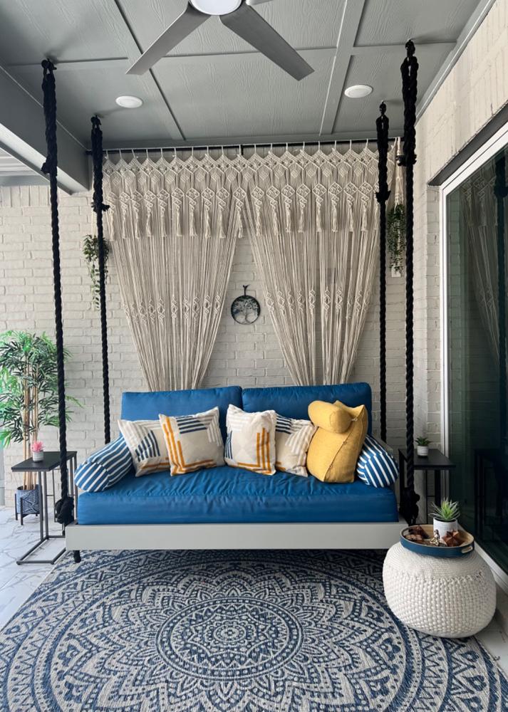 Magnolia Signature Teak Hanging Bed as Khloe Kardashian s Bed Swing