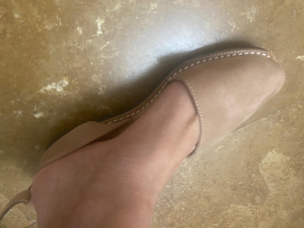 Tan nubuck sandals with strap - Customer Photo From Sandra Bacerio