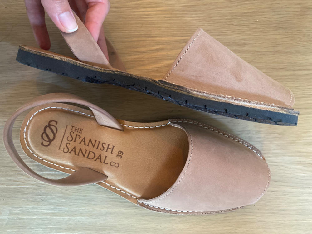 Tan nubuck sandals - The Spanish Sandal Company