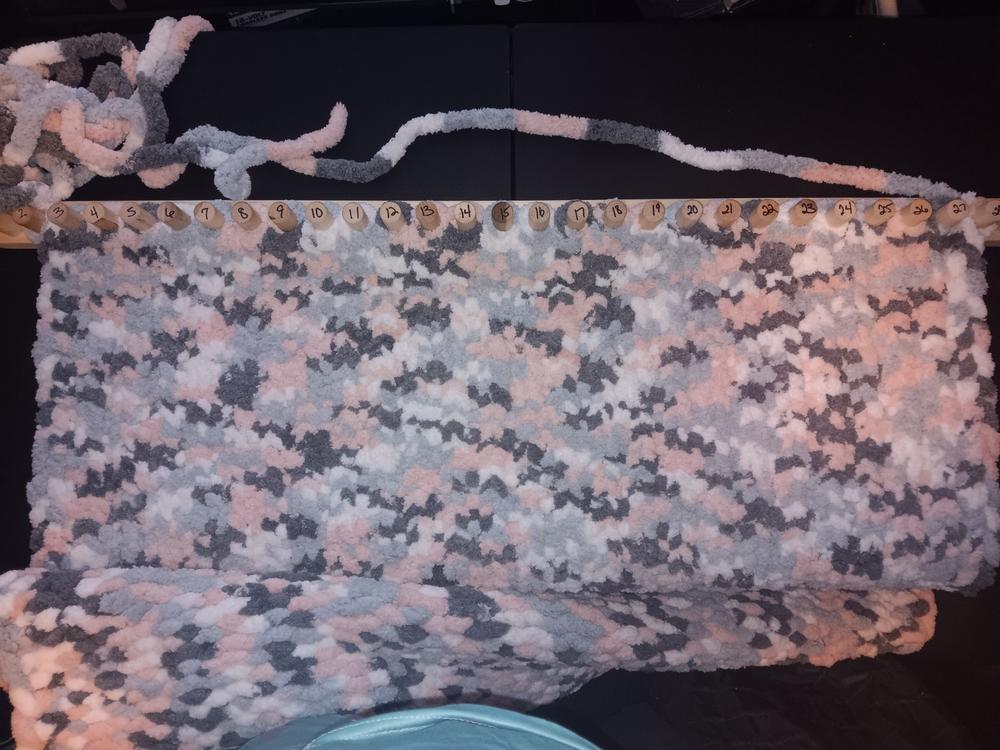 63" - #7 Chunky Blanket Loom™ - For 2cm-3/4" thick yarn - Customer Photo From Sharon Mack