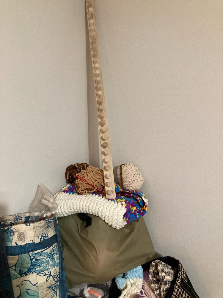Chunky Blanket Loom™ – Extendable Loom for 2cm/3/4" thick yarn - Customer Photo From Betty H