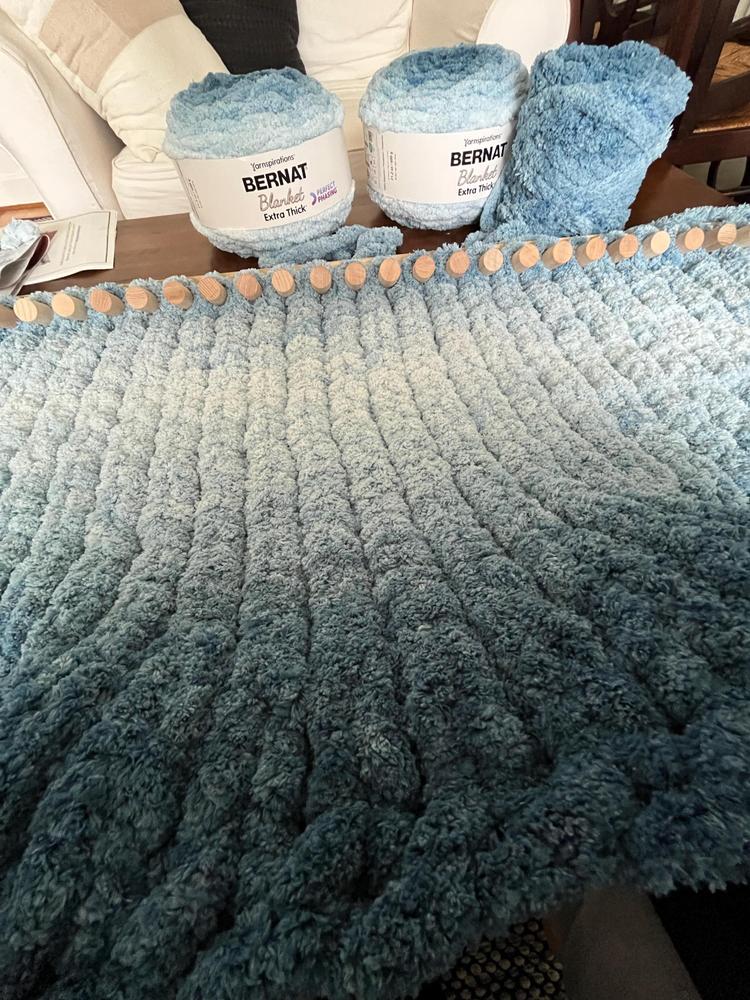 CUSTOM Size - #7 Chunky Blanket Loom - Sizes up to 175" Long - Over 100 Video Instructions Included - Customer Photo From Maureen H
