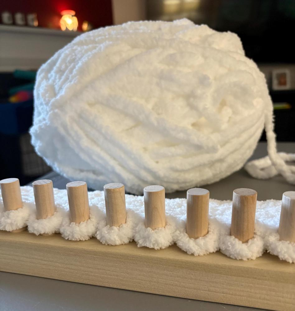 Skinny Blanket Loom - Extendable for 1cm-3/8" thick yarn up to 96" long - Customer Photo From Amy J