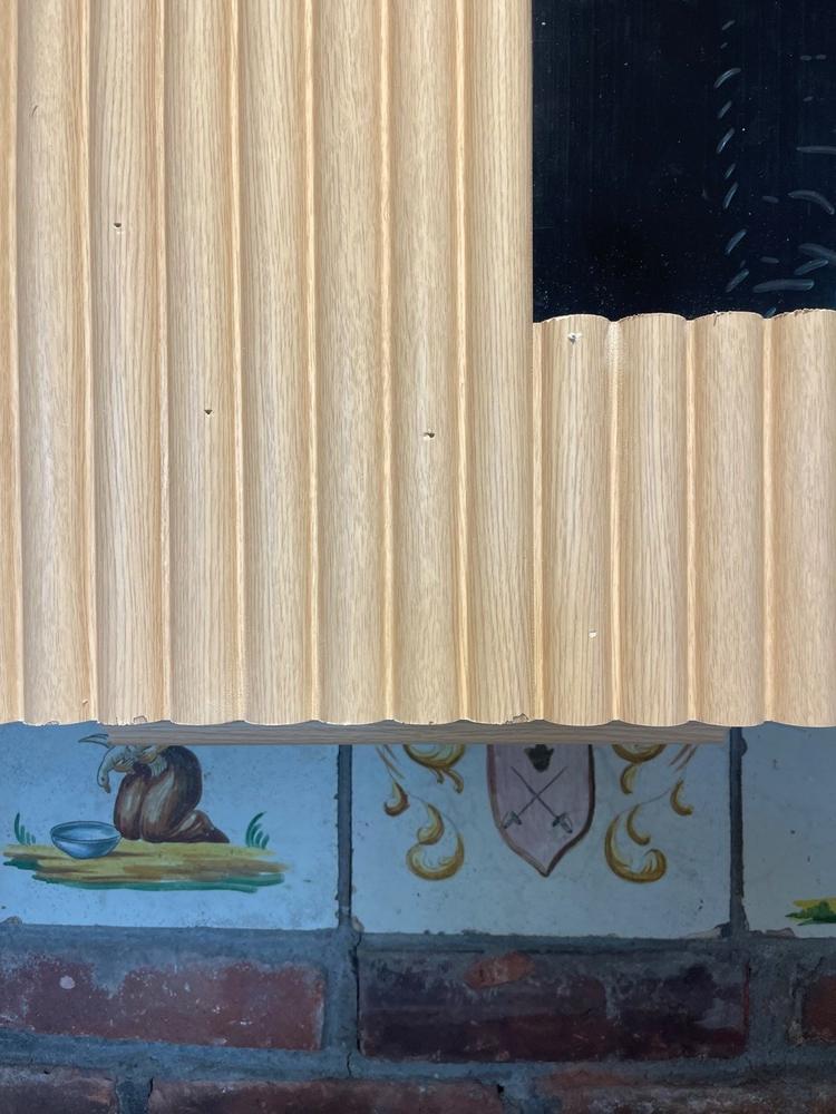 Oak Ridge Fluted Tambour Wood Effect Wall Panels - Customer Photo From Sophie T.