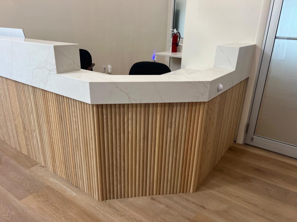 Flutto™ Oak Ridge Flexible Tambour Wood Panels - Customer Photo From ABRUZZI F.