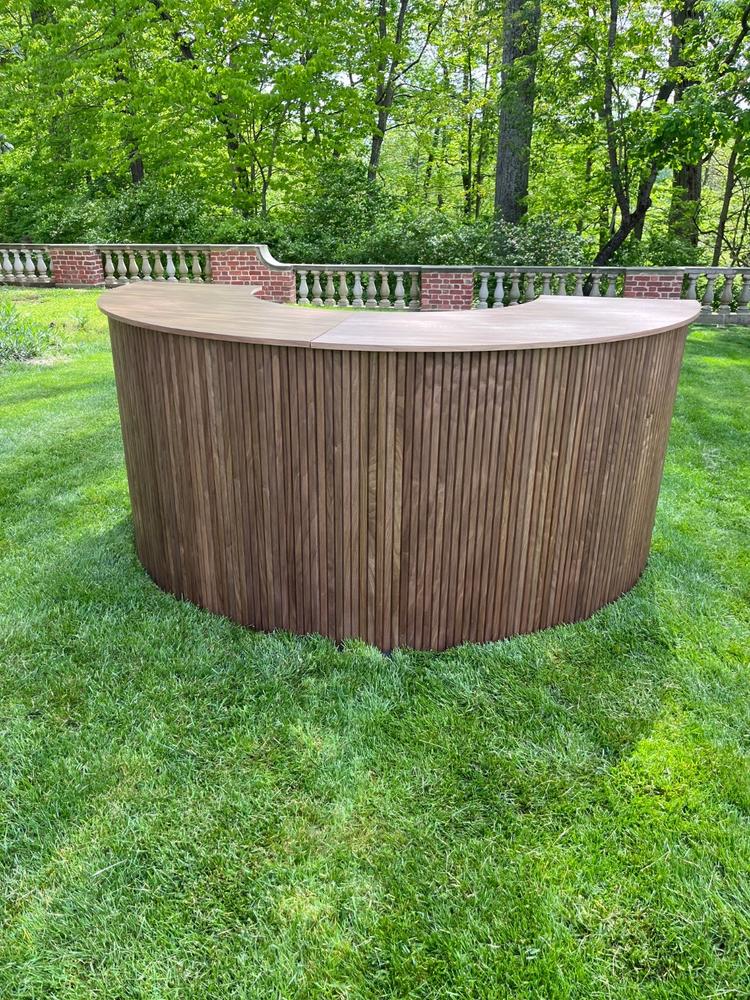 Flutto™ Walnut Slat Flexible Tambour Wood Panels - Customer Photo From Jacob T.