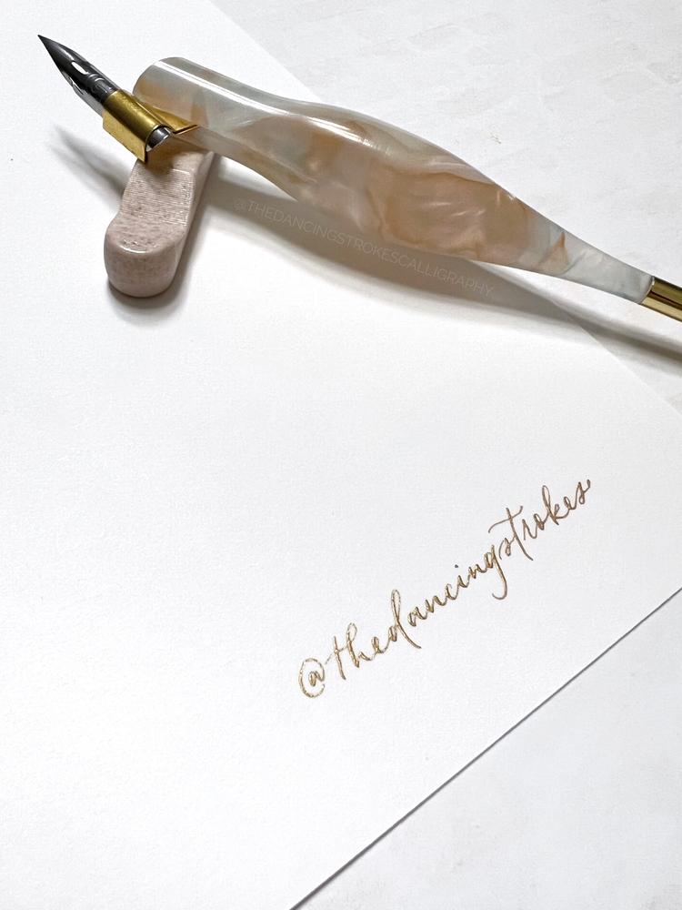 Oblique Calligraphy Penholder - Customer Photo From Michelle