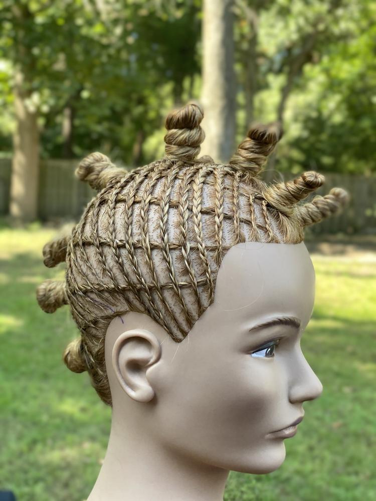 HIBRO Manikin Head Stand Tripod with Head Hair Clips for