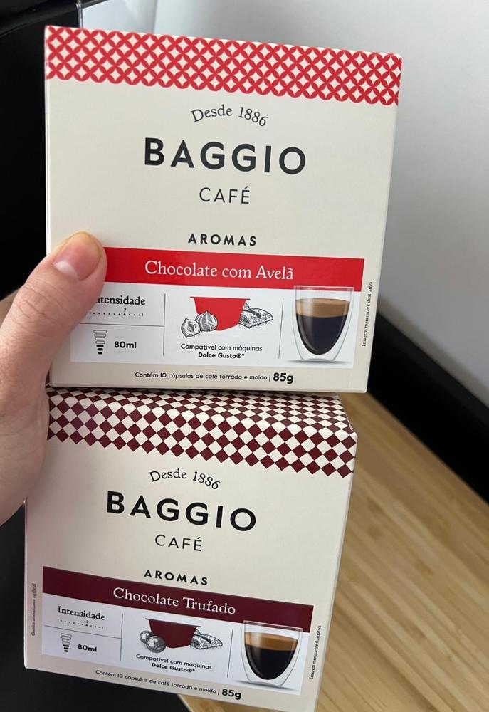 Baggio Aromas Chocolate com Avelã - 10 Cápsulas para Dolce Gusto ® - Customer Photo From Maria Eduarda Azeredo Barbieri