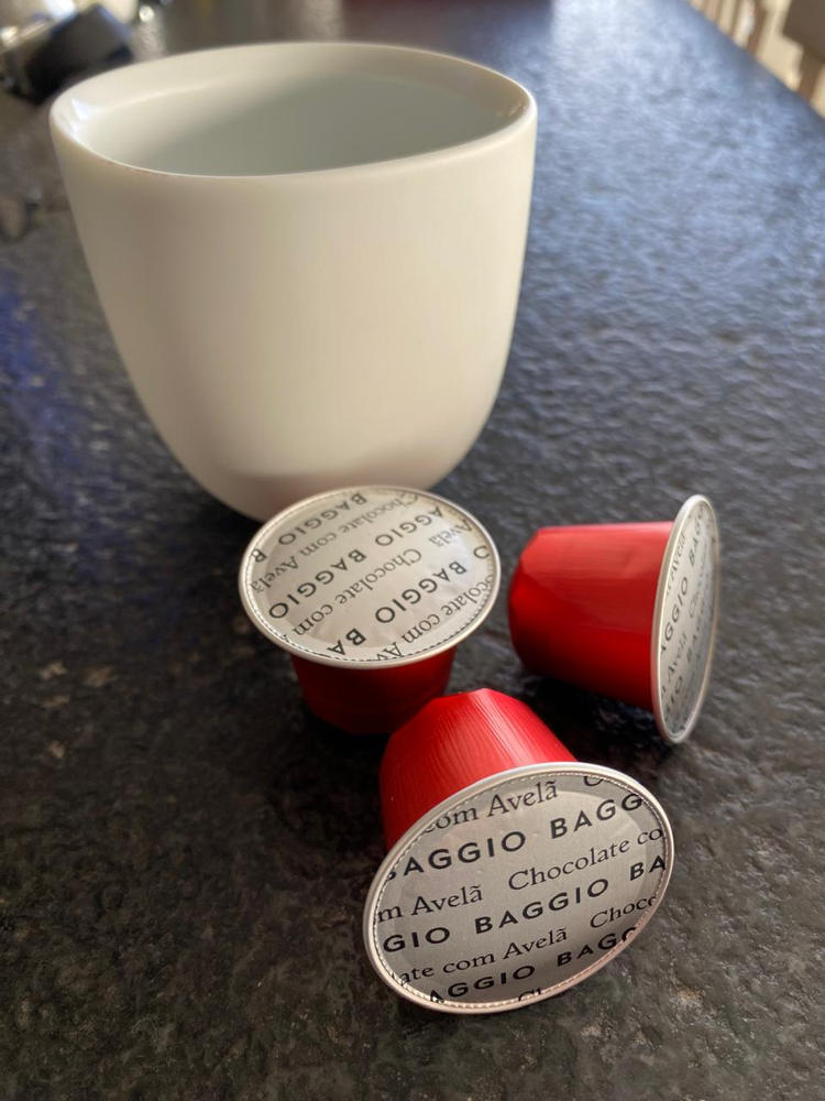 Baggio Aromas Chocolate com Avelã - 20 Cápsulas p/ Nespresso* - Customer Photo From Luiz Roberto Silveira